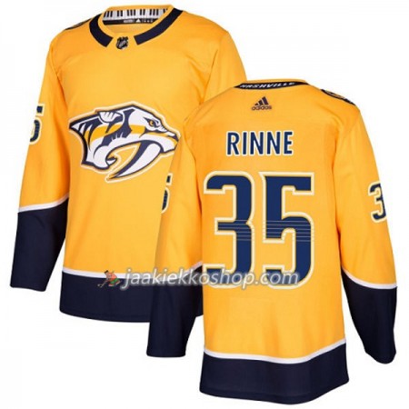 Miehille NHL Nashville Predators Pelipaita Pekka Rinne 35 Adidas 2017-2018 Kulta Authentic